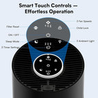 Upgraded Air Purifiers for Bedroom & Home with H14 True HEPA Filter, Covers Up to 1280ft², 360° Air Intake, Quiet Pet Air Purifier, Fragrance & Timer,Removes Smoke, Pet Dander & Pollen,Black