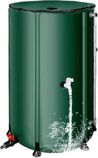 THUNDERBAY 100 Gallon Collapsible Rain Barrel, Portable Rain Barrels to Collect Rainwater from Gutter, Rainwater Collection System, Water Storage Tank Catcher Container with Filter Spigot
