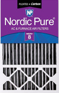 Nordic Pure 16x25x5 (Actual Size: 15 3/4 x 24 3/4 x 4 3/8) Honeywell Replacement Air Filters MERV 8 Plus Carbon 1 Pack