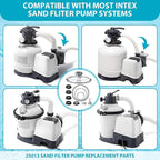 SF80110-1 Leaf Trap Cover Lid with O-Rings & Valve Sand Filter Pump Seal Gasket Parts Compatible with 12 Inch Sand Filter Pump (Pump Flow Rate: 2, 100 GPH) NOT Fit for 14 & 16 Inch