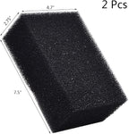 Hipanda Filter Foam Sponges, Bio Sponge Filter Media Pad, Cut-to-Size Foam for Aquarium Fish Tank (7.5" x 4.7" x 2.75" (2pcs))