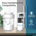 Lifefilter Replacement for MWF Refrigerator Water Filters, MWFP, HDX FMG-1, MWFA, GWF, GSE25GSHECSS, WFC1201, RWF1060, 197D6321P006, 9991, PC75009, 4 Pack