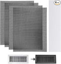 4 PCS DIY Magnetic Vent Covers-13.8" x 11.8" Customizable Air Register with Easy-to-Cut Mesh & Magnetic Strips, Create Perfect Fit for Floor/Wall/Ceiling Vents, Ideal for Custom Home Vent Solutions.