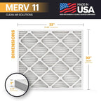 BNX TruFilter 20x22x1 Air Filter MERV 11 (4-Pack) - MADE IN USA - Allergen Defense Electrostatic Pleated Air Conditioner HVAC AC Furnace Filters for Allergies, Dust, Pet, Smoke, Allergy MPR 1200 FPR 7