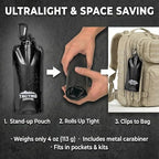2-Pack Tactiko Survival 20oz/600ml Filtered Water Bottle Kit - Purify 265 Gal. Water from Rivers, Lakes & Streams - SGS Certified - UF Membrane, Activated Carbon - Camping, Emergency (Green/Black)
