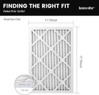 12x18x1 Air Filter MERV 8 (4-Pack), HVAC/Furnace AC Filter Replacement, Dust Defense–Comparable with MPR 600 & FPR 5 (Actual 11.75x17.75x0.75)