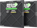 PuroAir MegaFilter - 20x20x1 Air Filter MERV 13 Activated CarbonTech Defense - Heavy Duty 3 Layer Furnace Filters Allergens, Pollen, Dust, Pet Dander, Smoke, Odors - HVAC Air Filter 20x20x1 (2-Pack)