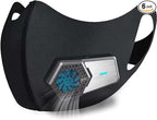 LSGTT Personal Smart Electric Air Face Mask,Reusable Wearable Air Purifiers Mask,With Fan for Air Supply, Used for Cycling,Running, Weeding, Outdoor Sports