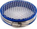 Ultra 4" Stainless Steel Turbo Air Filter – One-Piece Car Air Filter Screen for T3 T4 & T5 Turbo Kit - High-Performance Turbo Racing (Blue)