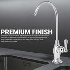 Metpure Non-airgap NSF Certified RO Faucet Reverse Osmosis Drinking Water Filtration System Water Dispenser Spout (Chrome). Vase Style with Faucet Wrench.