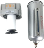 1/2" NPT HEAVY DUTY Industrial Grade Particulate Filter/Water Trap For Air Compressor Compressed Air Lines, 5u With Metal Bowl (MANUAL DRAIN)
