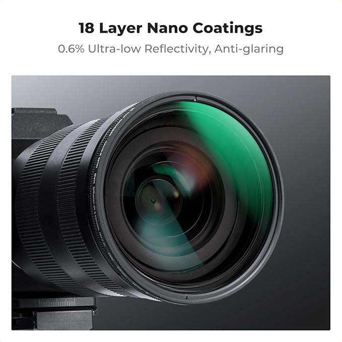 K&F CONCEPT 82mm Black Diffusion Mist 1/4 & Variable ND2-32 in-1 Filter Cinematic Effect Neutral Density Filter for Camera Lens with 18 Multi-Layer Coatings (K- Series)