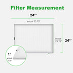 REair 24x24x1 Air filter Pro Kit, Washable and Reusable Air Filter 24x24x1 for AC HVAC Furnace, MERV 8 Air Filters Machine Washable & Dryer Friendly, AC Furnace Air Filter, Include 2 Filters&1 Frame