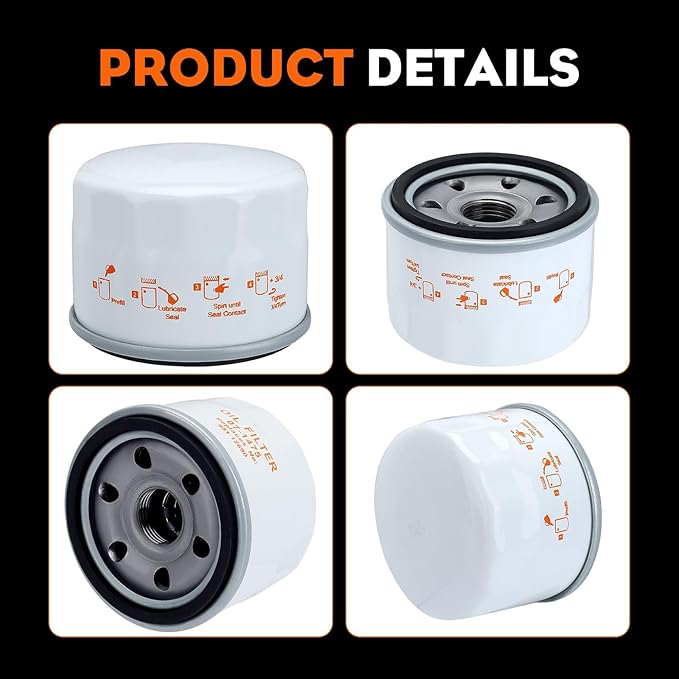 Hipa 951-12690 Oil Filter for MTD 4P90MUD 4P90MUC 9X90HU 7T84JU 4P90HU Craftsman LT1500 LT3800 LT4200 R1000 T1000 T1200 MTD Troy Bit Lawn Mower Engine Replace 751-12690 (Pack of 3)