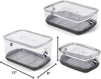 Progressive ProKeeper Stackable Produce ProKeeper Storage Container with Stay-Fresh Vent System (PKS-3PC-Produce+)
