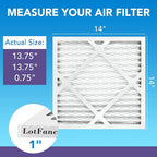 LotFancy 14x14x1 Air Filter MERV 11 6-Pack, Electrostatic Pleated AC Furnace Air Filter, Captures Dust, Smog & Pet Dander, Actual Size: 13.75"x13.75"x0.75"