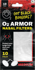 O2 Armor Nose Filters for Welders & Allergies - Nose Filter for Dust - Nasal Filters for Welding - Nose Dust Mask for Construction (10 Pack, Size Medium)