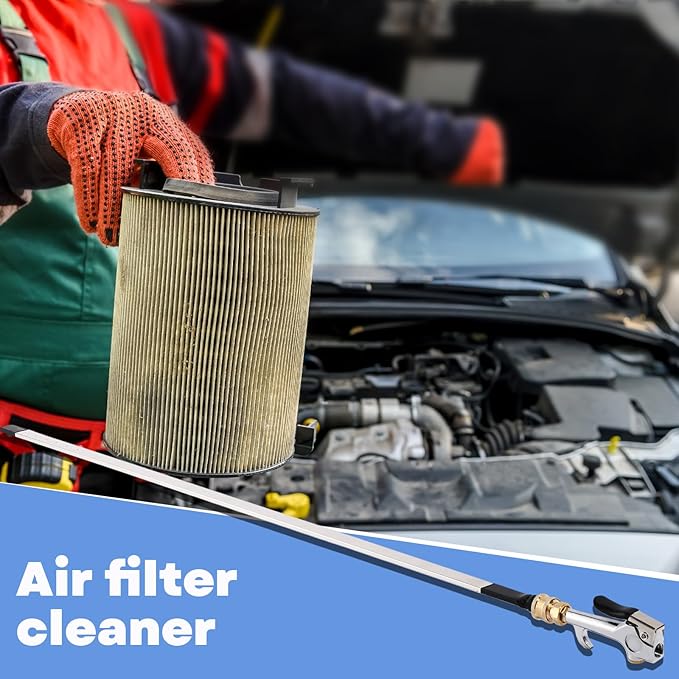 32" Air Filter, Radiator Cleaning Wand for High Efficiency Cooling Systems and Radiators, Water Air Cleaning Wands for Blow out Wash out Kit, Home Car Truck Power Washer Wand