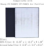 FZ-N40HFU Replacement Filter Compatible With Sharp FP-N40CX FPN40CX Air Purifier Activated Carbon True Hepa Replacement of the filter