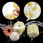 Aquarium Filter Media: 12-in-1 Bio Balls & Ceramic Rings Kit (500g) for Fish Tank or Pond - Includes Zippered Mesh Bag