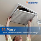 Filters Fast 18x25x2 Pleated Air Filter Merv 11, 2 Inch AC Furnace Air Filters, Made in the USA, Actual Size 17.75x24.75x1.75, 6 Pack