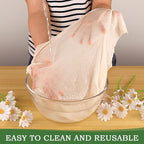 WMKGG 9 PCS Reusable Unbleached Cotton Cheese Cloth 20x20 Inch, Grade 100 Precut Cheesecloth for Straining Hemmed 4 Edges Fine Mesh Cotton for Cooking, Juicing, Cheese Making, Baking, Yogurt