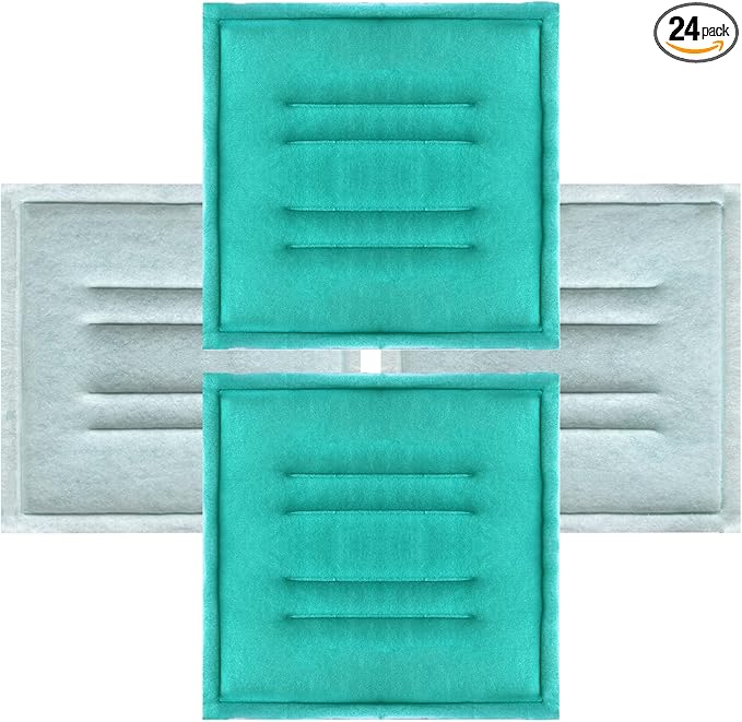 Paint Spray Booth Tacky Intake Filter Pad 20" x 20"(24/case) in Spray Booth Filter with Wire Support Internal Frame