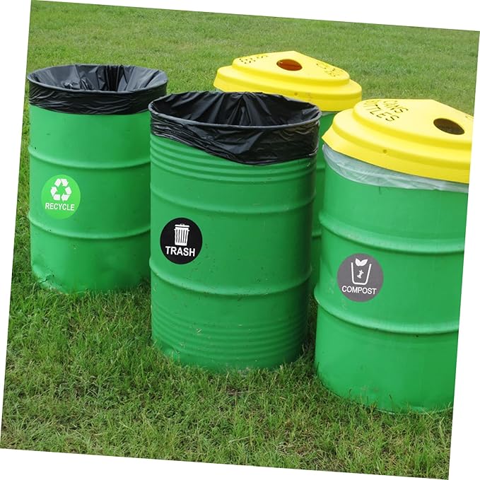 9pcs Trash Can Stickers for Waste Sorting Self-Adhesive Garbage Classification Labels for Recycling