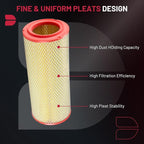 BDFHYK CA9269 Engine Air Filter Compatible with Chevrolet Express 1500 2500 3500 4500, Compatible with GMC Savana 1500 2500 3500, Replace# PA5400