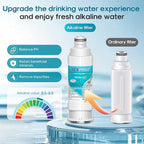 ICEPURE Alkaline DA97-17376B Refrigerator Water Filter Replacement for Samsung HAF-QIN/EXP, DA97-08006C, WD-F45, WS645A RS27T5200SR RS22T5201SR RF28R7201SR RF32CG5400SR RF23M8070SG, Enhances PH, 4Pack