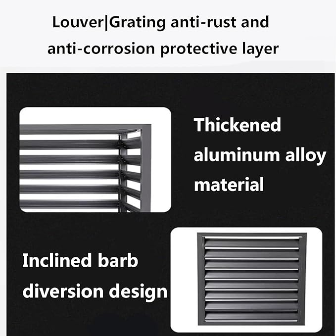 Aluminum Outdoor Condenser Protective Cover, freestanding Enclosure to Cover Garbage Or Ac Units, beautiful and durable appearance, suitable for gardens, balconies, walls, courtyards ( Color : FOUR-WH