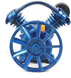 Air Compressor Pump Head 3Hp 175PSI 2-Cylinder Air Compressor Pump Pneumatic Air Compressor Motor Air Pump Head For Mining Construction Scientific Research Factory 2200W 13.78 * 9.84 * 12.6In