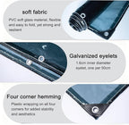Curtain Patio Enclosure with Zippe, Heavy Duty PVC Transparent Tarpaulin Side Panels, Outdoor Clear Tarp Curtains for Porch, Pergola, Gazebo, Balcony, Patio(1.7x2.5m)