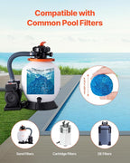 VEVOR Pool Filter Balls for Sand Filter, 4 lbs, Filter Balls Replace Pool Filter Sand, Reusable Blue Polyester Fiber Filter Media with Wash Bag, for Swimming Pool Aquarium Tank Above Ground Pool