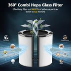 360° Combi Glass H13 Hepa + Activated Carbon Filter Compatible with Dyson HP1 PC1 HP10 TP07 TP10 TP06 HP06 TP04 HP04 PH01 PH02 PH03 PH04 HP09 TP09 HP07 Air Purifier, 2-in-1 Replacement Filters, 2 Pack