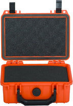MEIJIA Portable All Weather IP67 Waterproof Protective Case, Hard Case,Camera Case With Customizable Foam,Fit Use of Drones, Cameras,Equipments, 8.12”x6.56”x 3.56” (Orange)