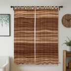 Brown Western Living Room Curtains 96 Inch Length, Window Curtains Tab Top, Vintage Farmhouse Wood Barn Door Light Filtering Window Treatments Drapes 52"x96" 2 Panel
