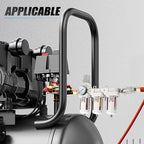Industrial 1/2" NPT 3 Stage Air Drying System,Coalescing Filter, Particulate Filter and Air Regulator, Manual Drain for Air Tools and Spray Paint Gun