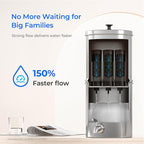 Waterdrop Gravity-fed Water Filter System, with Upgrade 3 Black Carbon Filters and Metal Spigot, 9000 Gallon Longer Lifespan and 150% Faster Flow, King Tank Series, 2.25G