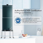 Purewell 3-Stage 0.01μm Ultra-Filtration Gravity Water Filter System, NSF/ANSI 42&372 Certification, 304 Stainless Steel Countertop System with 2 Filters and Stand, Reduce 99% Chlorine, 2.25G, PW-OB