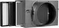 Inline Filter Box 10 ", 3-Layer Air Filtration Box with High Efficacy HEPA and Carbon Filter, Box Fan Filter for 10 Inch Inline Duct Fan for Whole House and HVAC Ventilation Systems