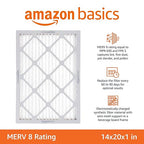 Amazon Basics 14x20x1 Air Filter 6 Pack, MERV 8 AC Furnace Filters (Actual Size: 13.75" x 19.75" x 0.75")
