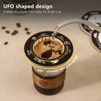 UFO Coffee Filter Paper Bag, Portable Hanging Ear Drip Coffee Bag, Single Serve Disposable Pour Over Filter Bag for Camping, Travel, Office, Home, No Adhesive, 16pcs (UFO)