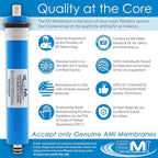 APPLIED MEMBRANES INC. 75 GPD Reverse Osmosis Membrane | RO Membrane Water Filter Replacement for Reverse Osmosis Water Filtration System | 1.8" x 12" Universal Compatibility, Pack of 10