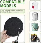 7.25 inch Compost Filters for Countertop Bin Saiqiang 12Pack Charcoal Filter for Kitchen Compost Bin Pail Replacement Filter Carbon Round Charcoal Filters for Compost Bucket