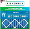 Filterbuy 24x24x2 Air Filter MERV 13 Optimal Smoke & Allergy Defense (1-Pack), Electrostatic Pleated HVAC AC Furnace Filters Replacement, Made in USA (Actual Size: 23.38 x 23.38 x 1.75)