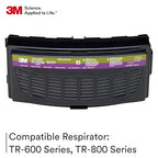 3M Versaflo Formaldehyde/HEPA Cartridge TR-6350N, NIOSH Approved, for TR-600/800 PAPR Series, Case of 5