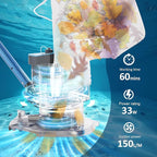 Cordless Rechargeable Pool Leaf Vacuum, Ultra Strong Suction, 3 in 1 Cleaning Solution – Deep, Shallow & Surface Skimmer, for Above Ground Pools & In Ground Pools