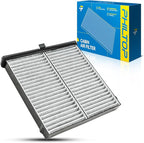 PHILTOP Cabin Air Filter w/Activated Carbon, Compatible with CF12140 Mazda CX-3 2016-2021, Toyota Yaris iA 2017, 2018, Yaris 2019, 2020, Scion iA 2016, Filter Up Dust Pollen Odor
