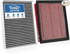 Engine+Cabin Air Filters Fit for Ford Expedition 2018-2025 2026, F-150 2015-2025 2026, Lincoln Navigator 2018-2026 Engine Air Filter Replacement Cabin Air Filter Accessories# CF12150 CA10262